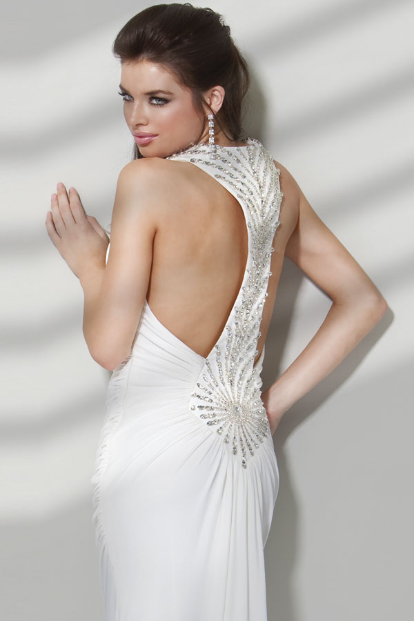 Amazing Square Neck Floor Length Zipper White Prom Dresses With Beads 