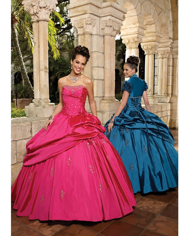 Fuchsia Ball Gown Strapless Lace Up Floor Length Sequined And Ruffled Quinceanera Dresses