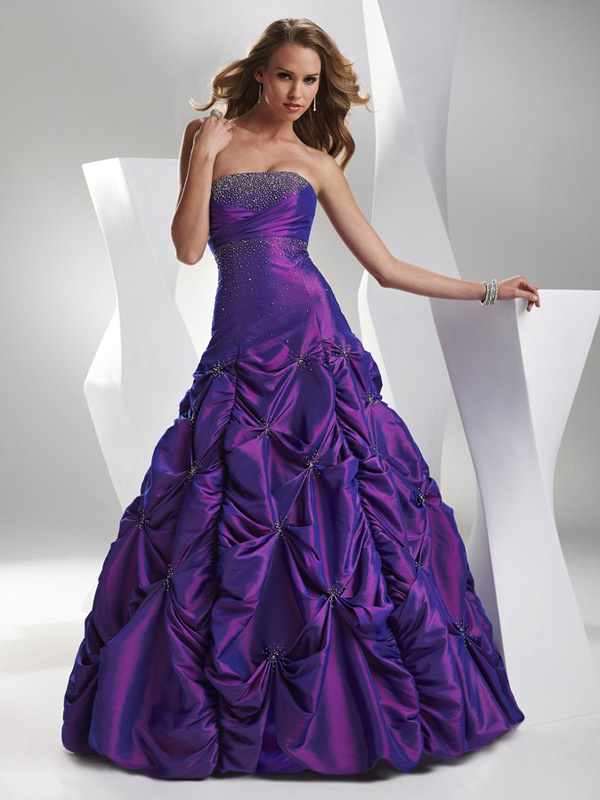 Purple Ball Gown Strapless Sweetheart Lace Up Full Length Quinceanera Dresses With Sequins And Ruffles 