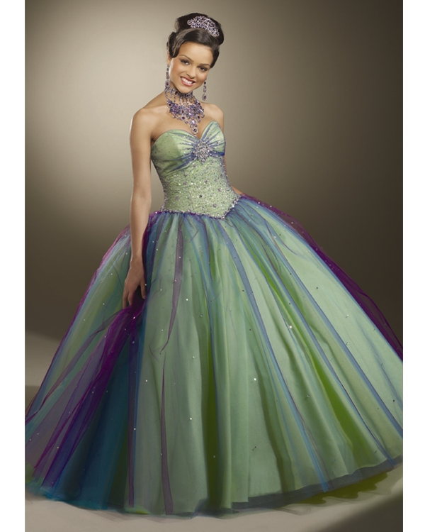 Sage Ball Gown Strapless Sweetheart Lace Up Floor Length Sequined Quinceanera Dresses