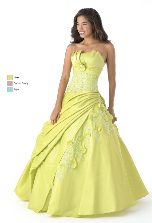 Lemon A Line Strapless Lace Up Beading Embroidered Floor Length Prom Dresses