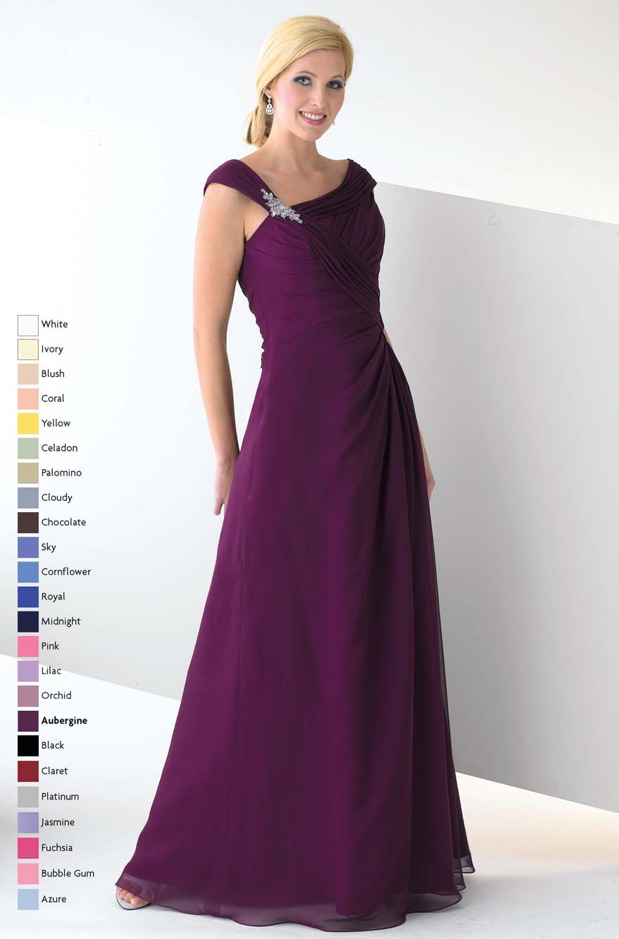 Purple A Line Sleeveless Zipper Floor Length Chiffon Prom Dresses With Beadings And Drapes