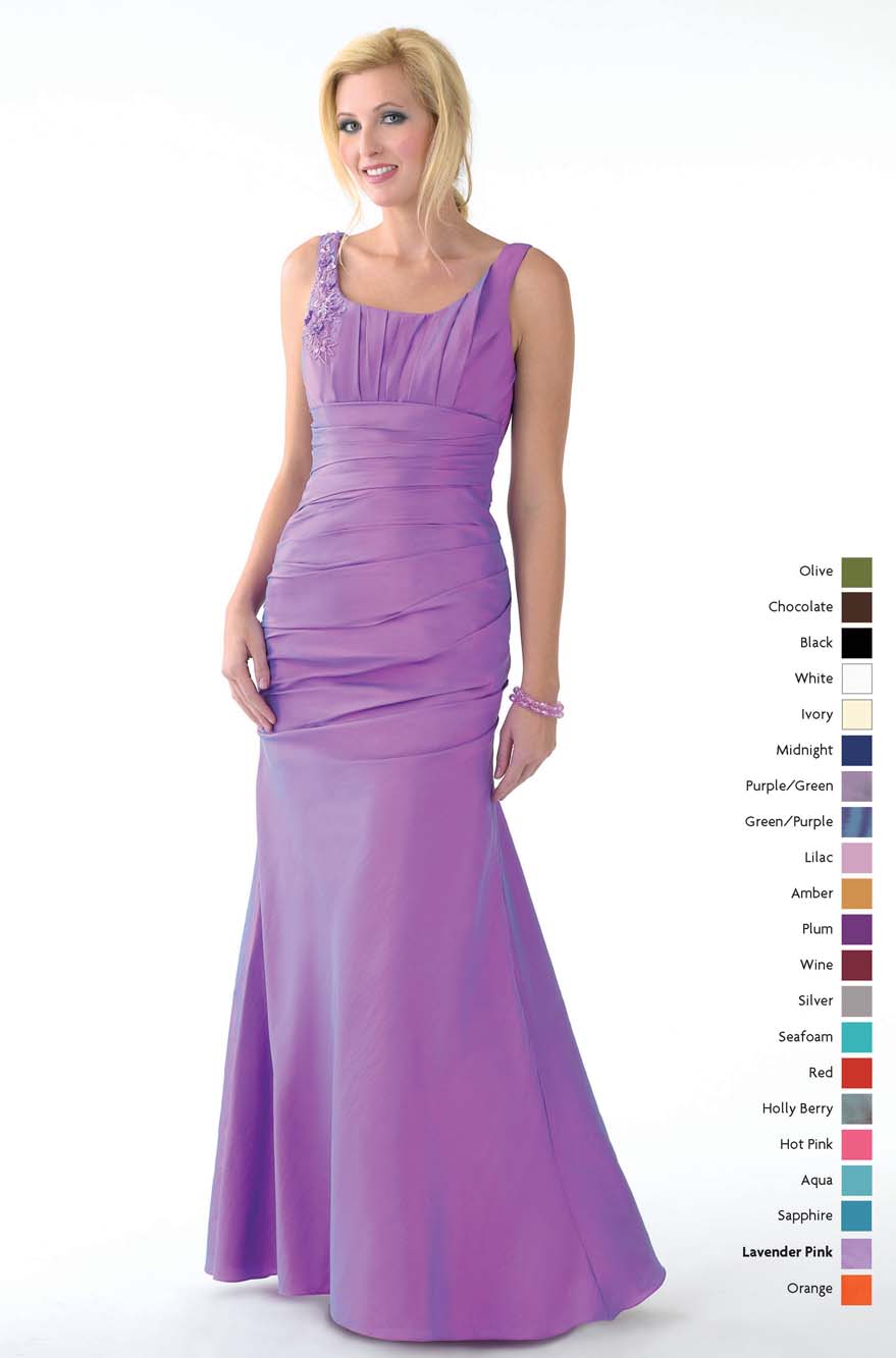 Purple Mermaid Square Neckline And Strap Floor Length Prom Dresses With Beading And Ruffles