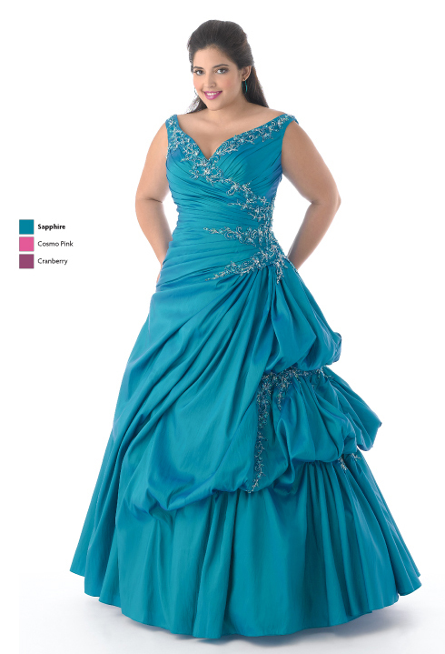 Sapphire A Line V Neck And Strap Lace Up Embroidered And Ruched Floor Length Prom Dresses
