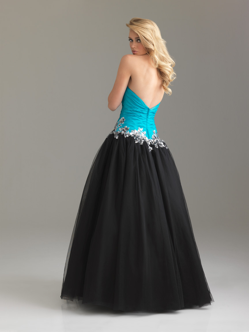 Dark Grey and Black Ball Gown Sweetheart Full Length Zipper Prom Dresses