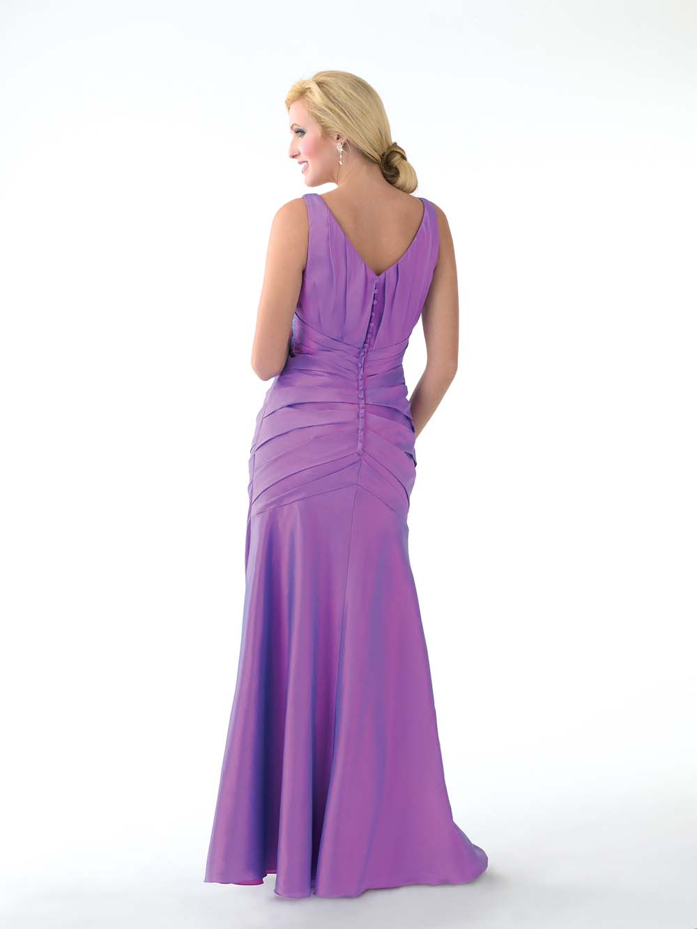 Purple Mermaid Square Neckline and Strap Floor Length Prom Dresses With ...